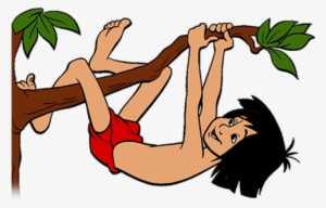 The Jungle Book Clipart Mowgli - Mowgli On A Tree