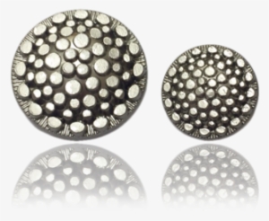 Sterling Silver Design Button - Silver