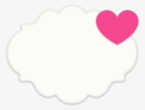 bubble heart label banner frame pink cloud cute decorat - heart