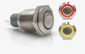 Momentary 16mm Red Or Yellow Ring Led Aluminum Billet - 16mm Latching Billet Buttons With Led White Ring
