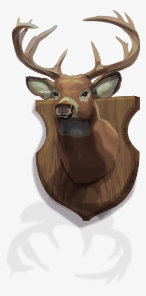 Graphic Of A Mounted Buck Head With Horns - Graphics
