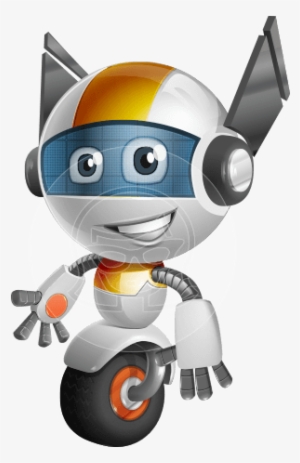 Robot Vector Cartoon Character Design - Animated Robotic