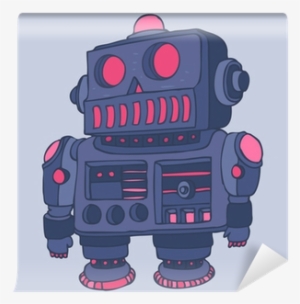 Robots Vector, Robot Toy Icon And Illustration Wall - Robot