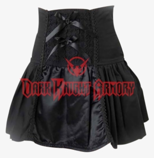 Gothic Corset Waist Ribbon Skirt - Corset Rock