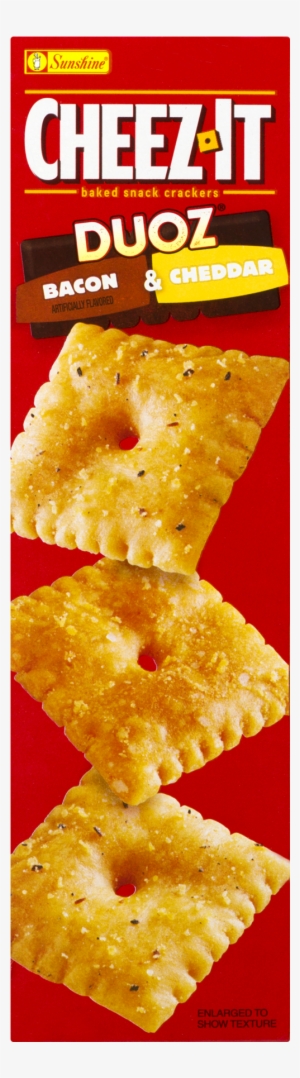 Box Cheez-it Duoz Bacon & Cheddar Baked Snack Crackers - Cheez-it Duoz Baked Snack Crackers, Bacon