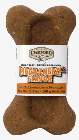 All The Great Cheesy Flavor That's In The Mega Cheese, - Darford Mega Junior Bones Cheese Dog Treats 24 Pack