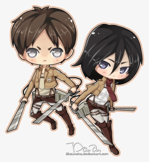 - - Eren And Mikasa Chibi