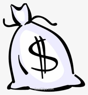 Money Bags Royalty Free Vector Clip Art Illustration - Saco De Dinheiro Vetor Png