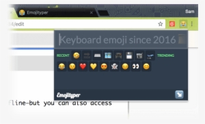 Emojityper Chrome Extension Showing Its Browser Action - Google Chrome Extension