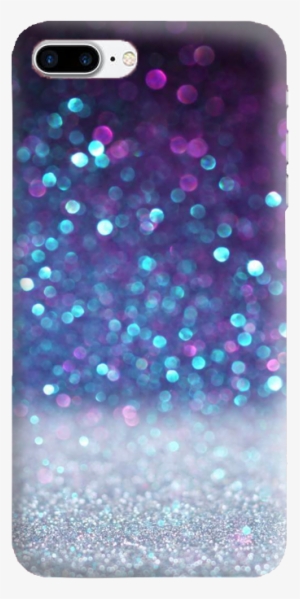 Silver Blue Glitter Phone Cover - Bokeh Glitter Background
