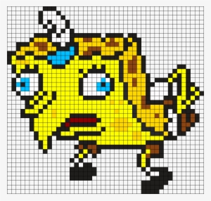 Spongebob Meme Perler Bead Pattern / Bead Sprite - Spongebob Meme Kandi Necklace