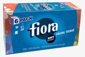 Fiora Facial Tissues, White, 6 Ct - Fiora Toilet Paper, 9 Mega Rolls