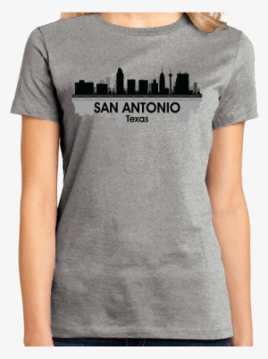 Ladies Grey San Antonio, Tx City Skyline - Tote Bags By Angelina Vick City Iii San Antonio Texas