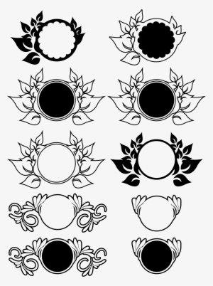 9 Floral Monograms Bundle Svg, Dxf, Jpg, Png, Dwg, - Juletiketter