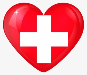 Switzerland Large Heart Flag - Schweiz Liebe