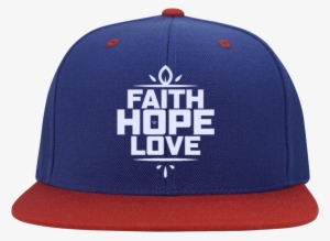 Faith Hope Love Flat Bill High-profile Snapback Hat - Baseball Cap