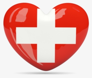 Switzerland Heart Flag