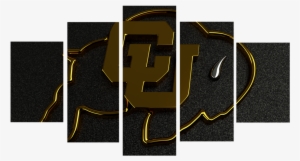Colorado Buffaloes Logo 5 Pieces Canvas - One Piece Straw Hat Canvas Art