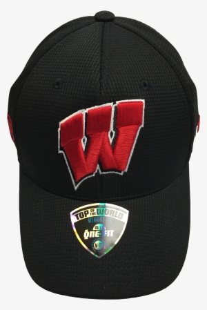 Wisconsin Badgers Tow Black Ironside Memory Flexfit - Baseball Cap