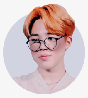 Jimin Orange Hair Glasses