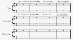 Normal And Underline Stave And System Text Exports - Sheet Music