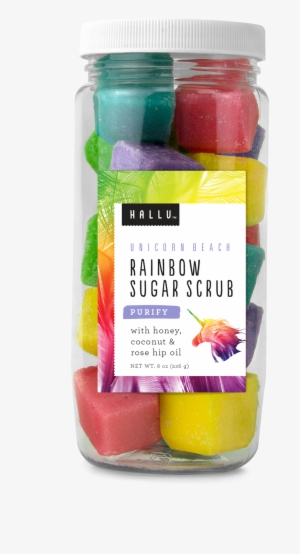 Hallu Unicorn Rainbow-colored Sugar Scrub Cubes, Unicorn - Sugar Cube Unicorn
