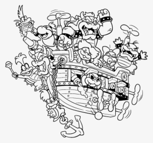 Png Mario Bros Super Land Princess Peach Dry - Mario Bowser Coloring Pages