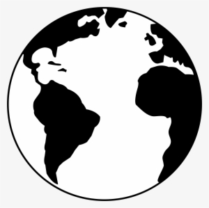 With The Letters In The White Space - Earth Black And White Clipart