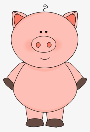 A Pig With A Goose On It - Little Pig Clipart