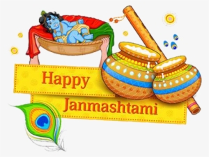 May Lord Krishna Always Shower His Blessings On You - Happy Janmashtami Logo Png