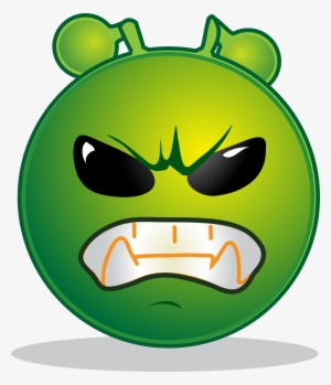 Drawing Of Angry Monster Of Emoticon - Grrr Smiley