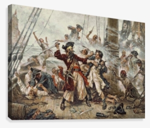 Capture Of The Pirate Canvas Print - Capture Of The Pirate Blackbeard