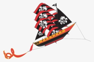 Pirate Ship 3-d Supersize Nylon Kite - Pirate Ship Kite