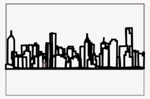 Graphic Freeuse Stock Melbourne Sketch Clip Art At - Black And White Cityscape Line Drawing