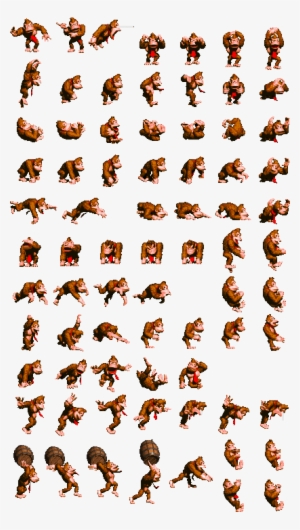 Donkey Kong Mario Sprite - Cartoon