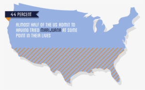 44 Percent Of The Usa Admitted To Having Tried Marijuana - United States And Confederate States Map