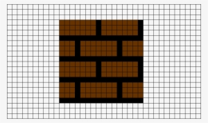 Super Mario Brick Pixel Art Grid