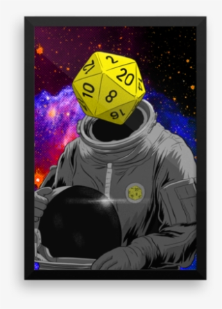 "d20 Astronaut" Framed Poster Breshnyda - Poster