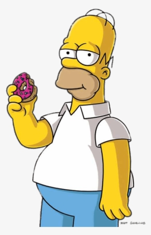 Homer Simpson Eating A Donut Png - Homer Simpson