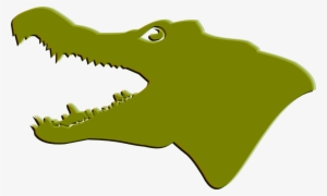 Simple Clipart Alligator - Alligator Head Clip Art