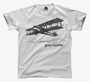 Grey Bunker White Single Plane T Shirt - Stickalz Llc Old Plane Nursery Vinyl Wall Art Decal