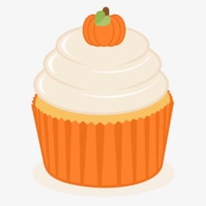 Pumpkin Cupcake Svg Scrapbook Cut File Cute Clipart - Cupcakes To Cut Clipart