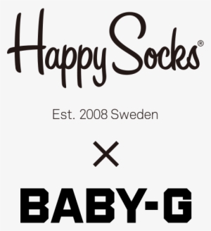 A Stylish Outfit Collaboration With Baby-g And Happy - Happy Socks Logo Png