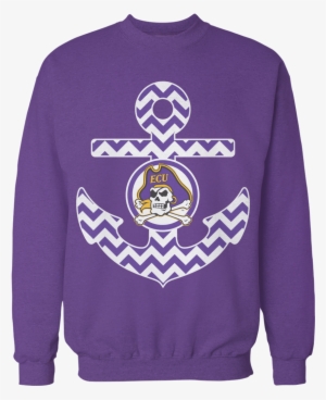 Ecu Pirates - Anchor Logo - Christmas Sweater Bernie