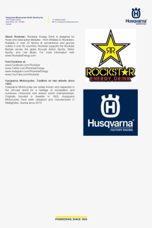 Rockstar Energy/husqvarna Factory Racing Collaboration - Rockstar Sugar Free Energy Drink - 4 Pack, 16 Fl Oz