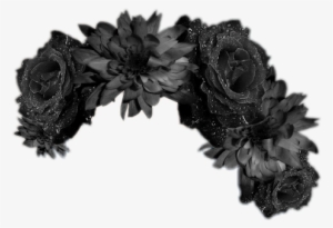 Crown Sticker - Flower Crowns Black Transparent