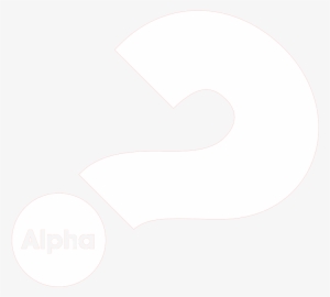 Alpha-white - Alpha Course Logo White