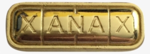 'gold Bar' Lapel Pin - Gold Xanax Bars
