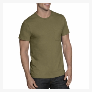 Men's 4 Pack Assorted Pocket T-shirt Extended Sizes - T-shirt