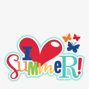 I Heart Summer Title Svg Scrapbook Cut File Cute Clipart - Summer Cute Cliparts